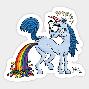 Unicorn Pooping Rainbow Sticker